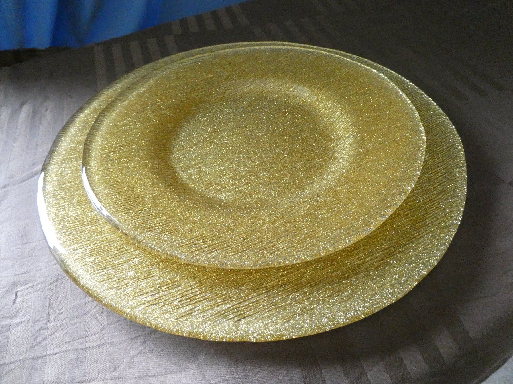 Piatti: Teller Glas goldene Struktur – Usato da Tann venduto da Charly65 2