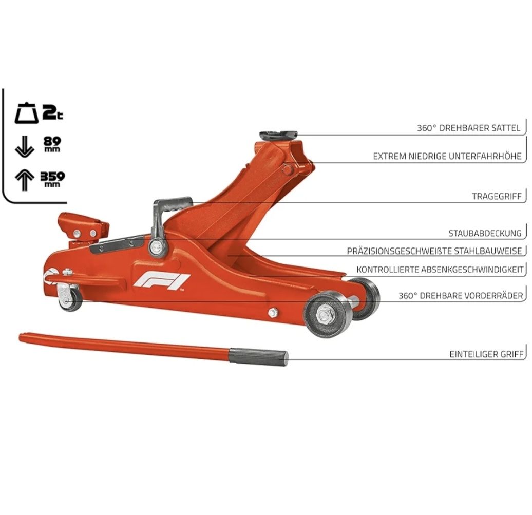 Hebebühne & Wagenheber: Hydraulischer Wagenheber 2 Tonnen - Formula 1 – Neu und originalverpackt aus Reinach BL von HeTra20 1