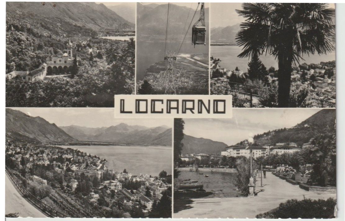 Ansichtskarten: AB 49 Locarno, ≈ 1950 – Gebraucht aus Freienbach von Bhaltis