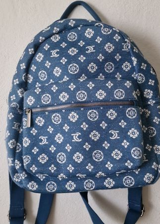 Rucksack blau gemustert guter Zustand