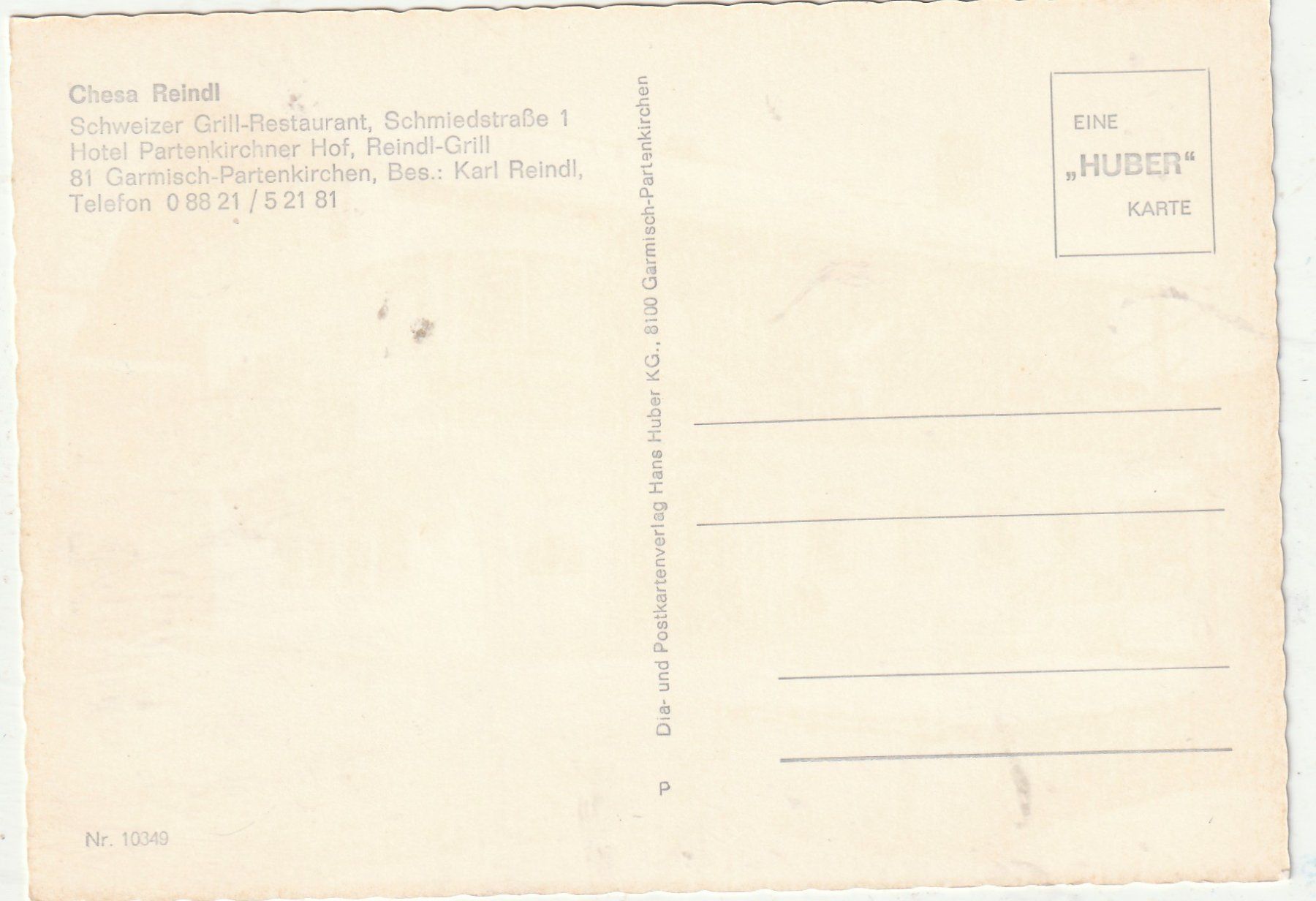 Cartes postales: Restaurant  garmisch Partenkirchen – D'occasion à Lumbrein par made02 1