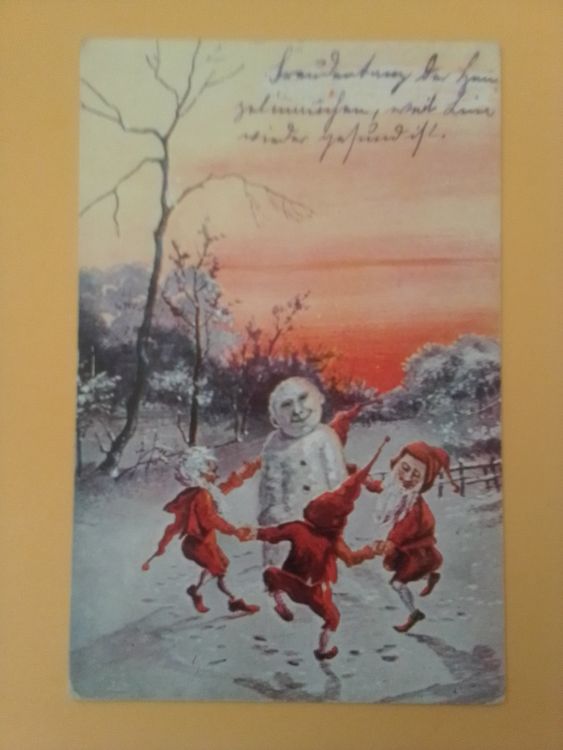 Winter-Gartenflagge 'Let It Snow' – Mit Schneemann, Zwergen & Mond, Wetterfest, 32,5 X 45,7 Cm, Für Weihnachtsdeko Im Garten