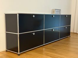 USM Haller Sideboard mit 6 Klappen, schwarz