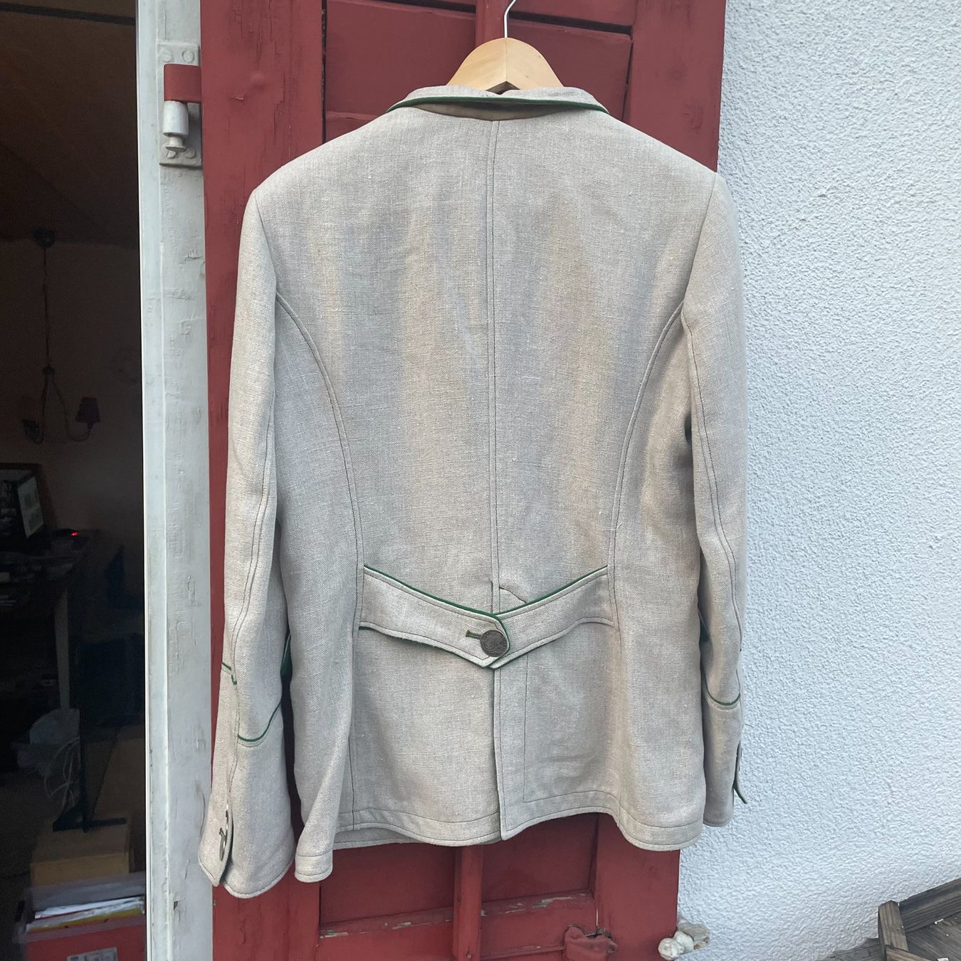 Giacche: Vintage handmade lenin Jacket with leather – Nuovo (secondo la descrizione) da Klosters venduto da Hondaer 1