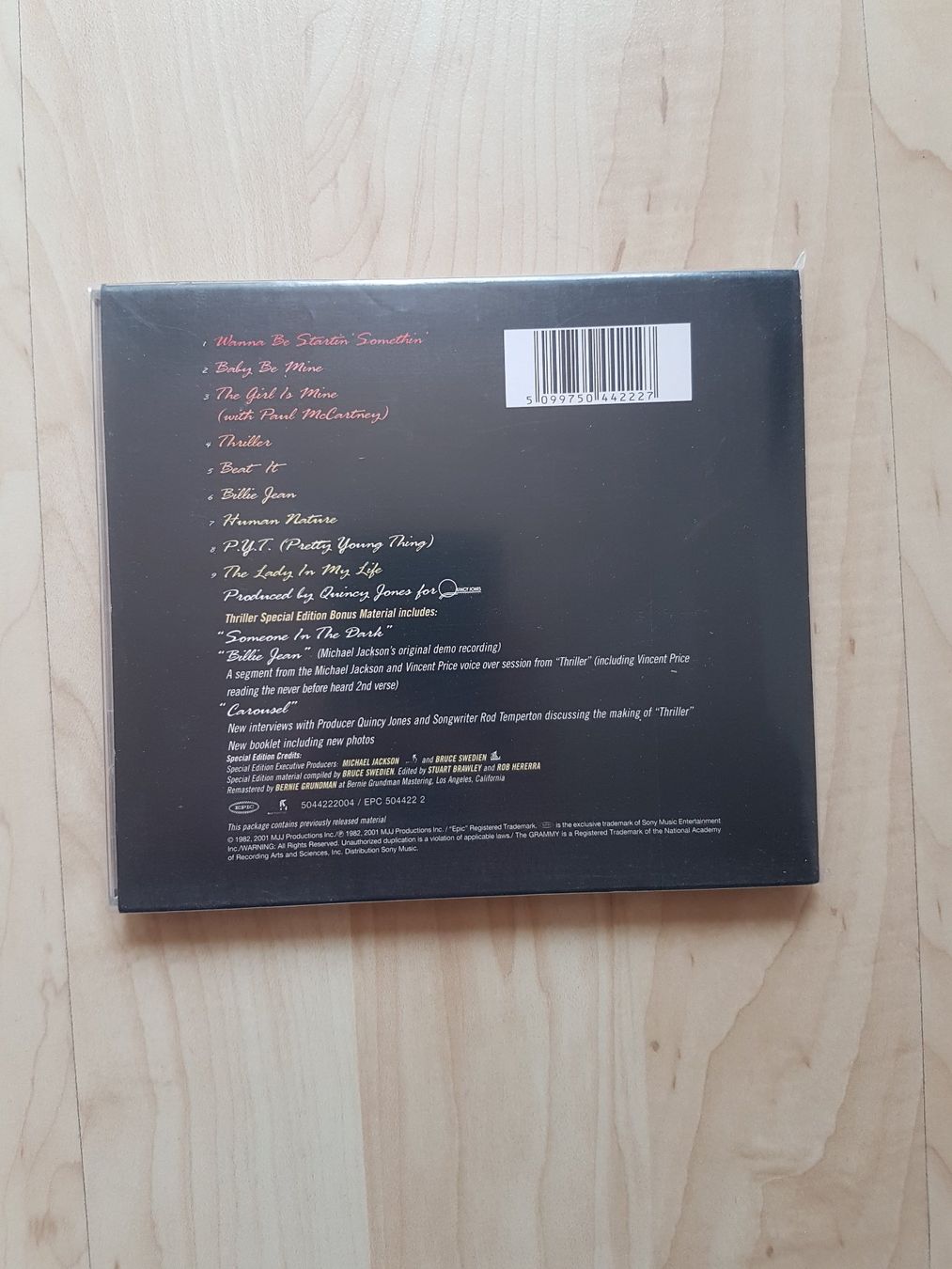 CD: Michael Jackson: Thriller (Special Edition) CD 2001 – Usato da Bischofszell venduto da icubus69 1
