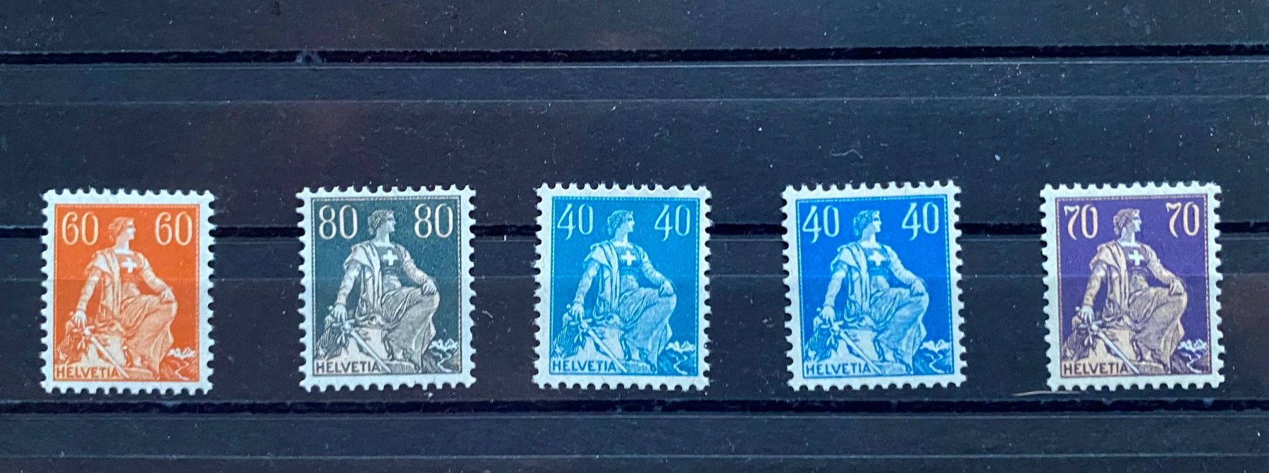 Tutti i francobolli: Helvetia postfrisch 1916 - 1924 – Nuovo (secondo la descrizione) da Sirnach venduto da Thomsi