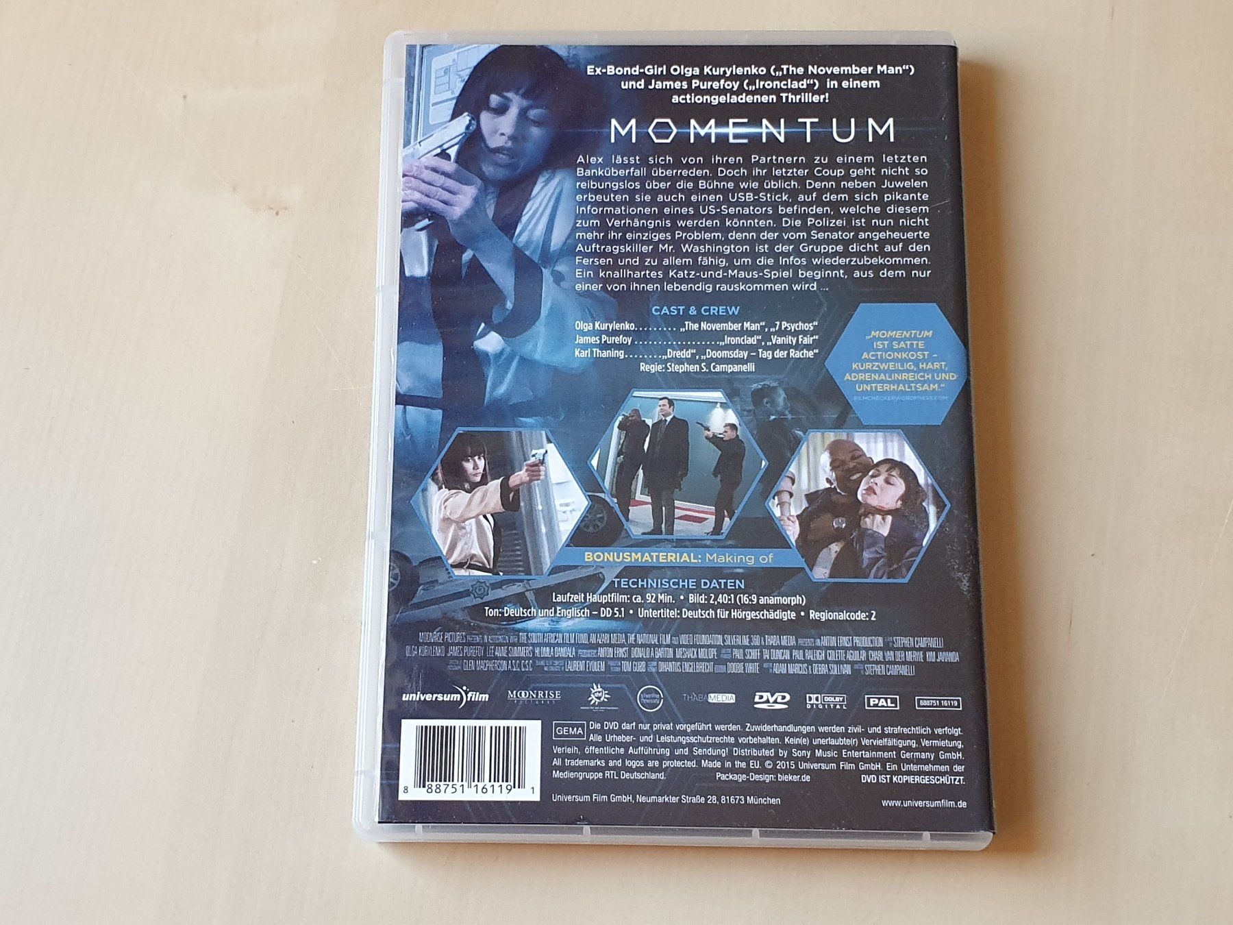 Tutti i DVDs: Momentum – Usato da Stansstad venduto da collectorsshop 1