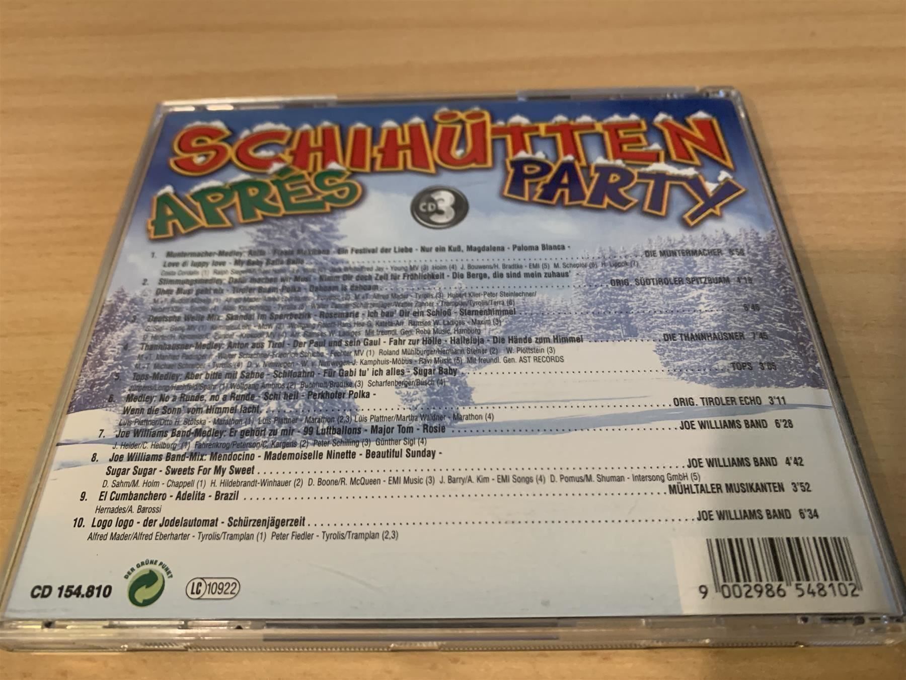 CD: Aprés Schihüttenkracher CD1 – Usato da Rikon im Tösstal venduto da Alpenmutz 1
