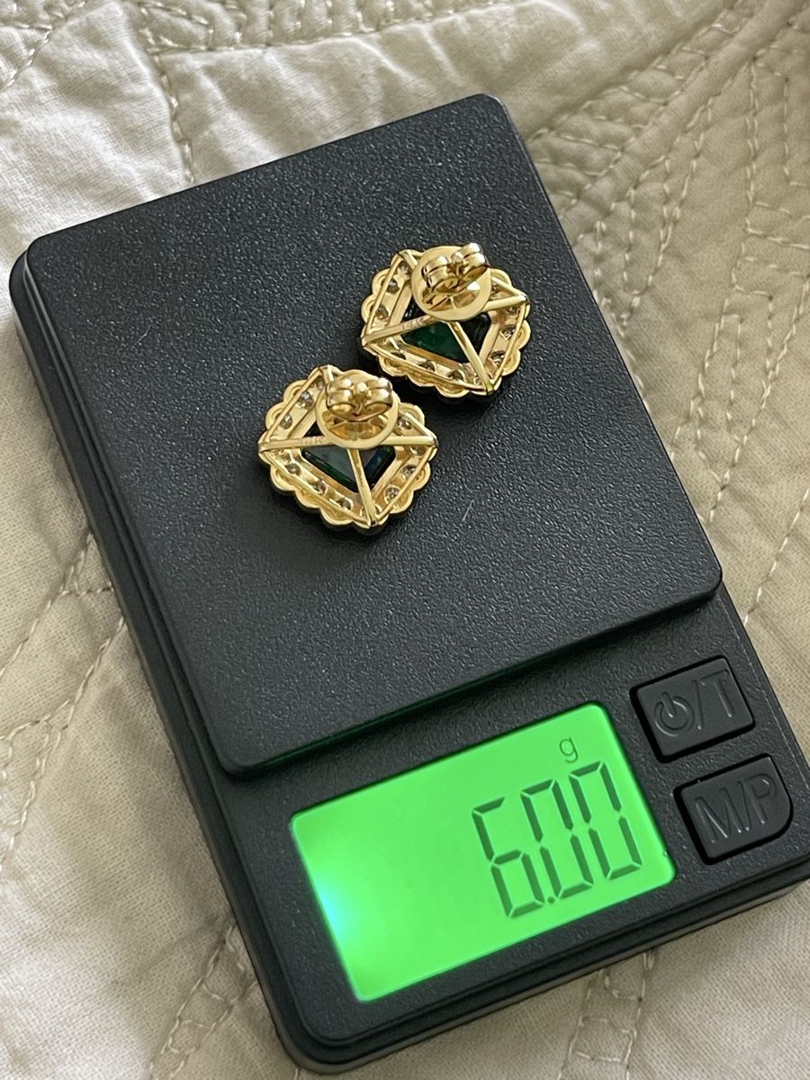 Orecchini pendenti & Orecchini a lobo: Gold Ohrringe mit Smaragd 14K 585 – Nuovo (secondo la descrizione) da Männedorf venduto da FigliMigli 2