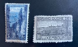 Luxemburg (1923-1934), 2 Werte (*, mit Falz)