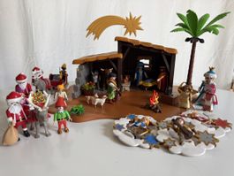 Playmobil 5588 Weihnachtskrippe mit Weihnachtsmänner usw.