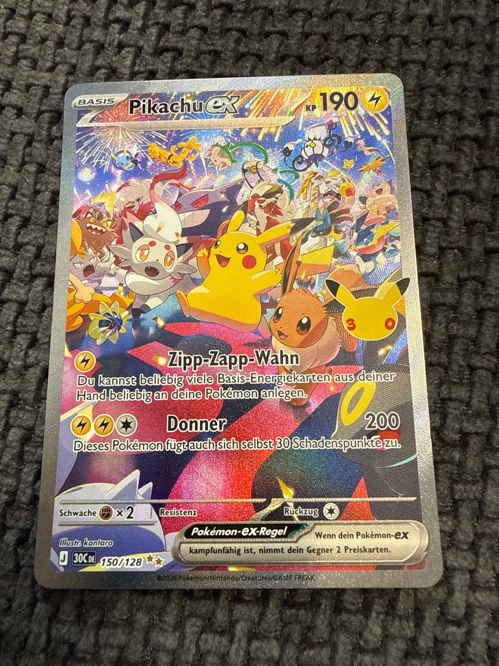 Pokémon Carte collezionabili: Pokemon 30c Pikachu ex 150/128 – Usato da Neftenbach venduto da AckGab