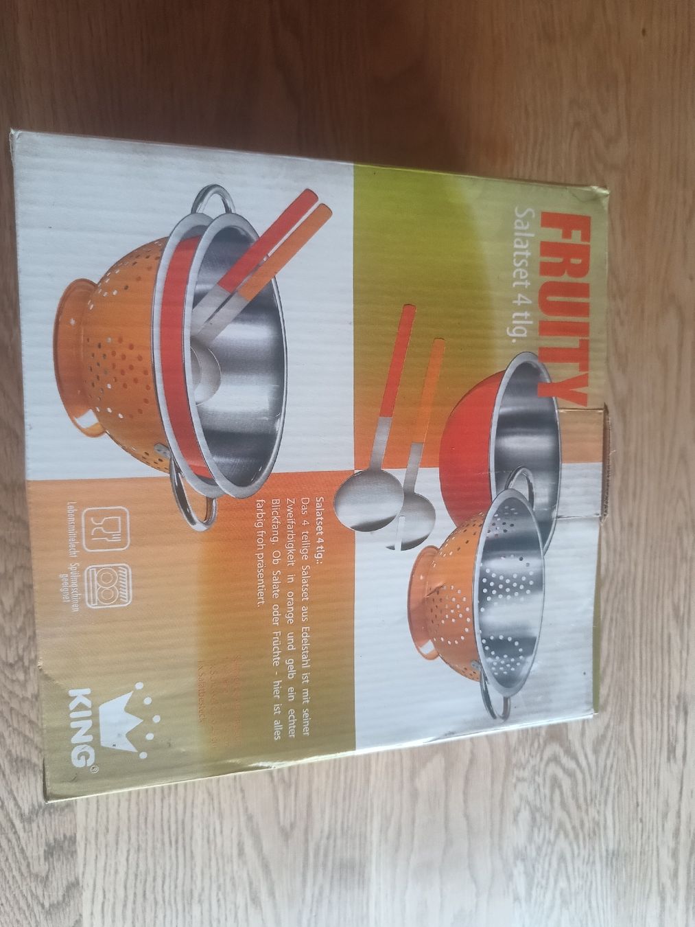 Schalen: Salatschüsselset  4-teiligEdelstahl  – Neu und originalverpackt aus Burgdorf von Bxblau