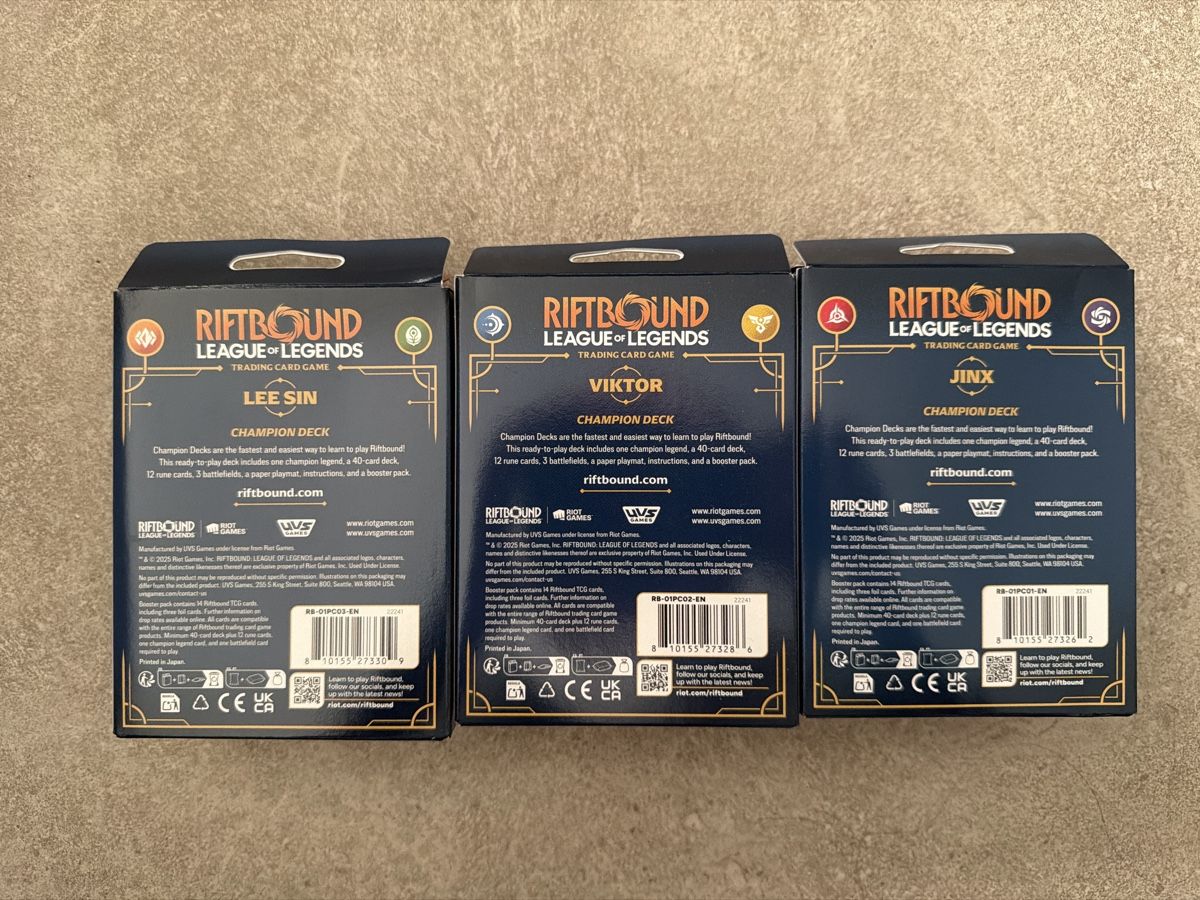 Cartes à collectionner: Riftbound champion decks lee sin viktor jinx – D'occasion à Massagno par pokecoach 3