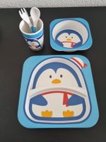 KINDER GESCHIRR-SET Eco Bamboo "PINGU"