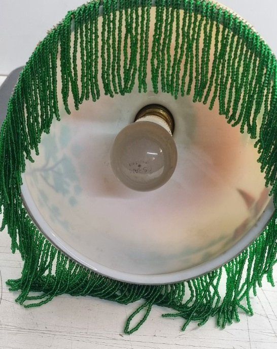 Lampadari & plafoniere: Jugendstil Hängelampe aus Glas mit Messinggestänge – Usato da Flums venduto da Flumsantik 4