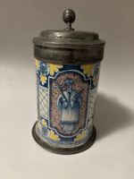 Antiker Walzenkrug von Kordenbusch Nürnberg 18 Jhdt. Keramik
