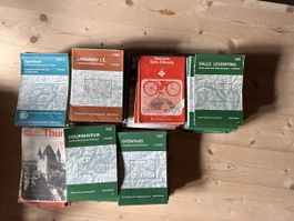 Konvolut Schweiz Landeskarten Wanderkarten und Velokarten