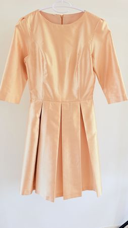 Kleid Satinapfel Kragenrund Ausschnitt Grösse S neu