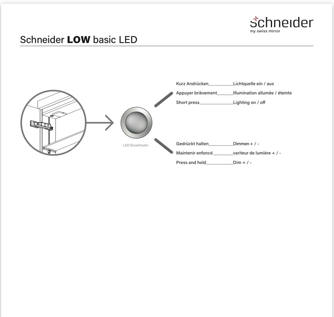 Spiegelschränke: Schneider LOW basic LED Spiegelschrank   – Neu und originalverpackt aus Amriswil von deluxe_bad 3