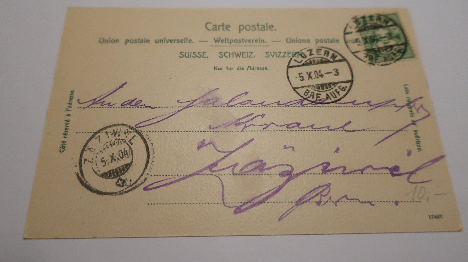 Cartoline postali: Luzern und der Rigi 1904 – Usato da Cormoret venduto da Pascalll2001 4