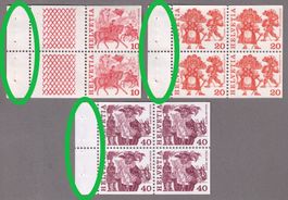 1979 VOLKSBRÄUCHE_Viererblocks**_RAND unbedruckt weiss !!