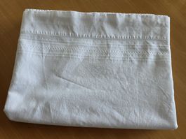 Oberleintuch weiss, mit einer bordüre