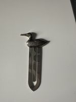 Silberner Vintage-Lesezeichenclip mit Entenmotiv 🦆📚