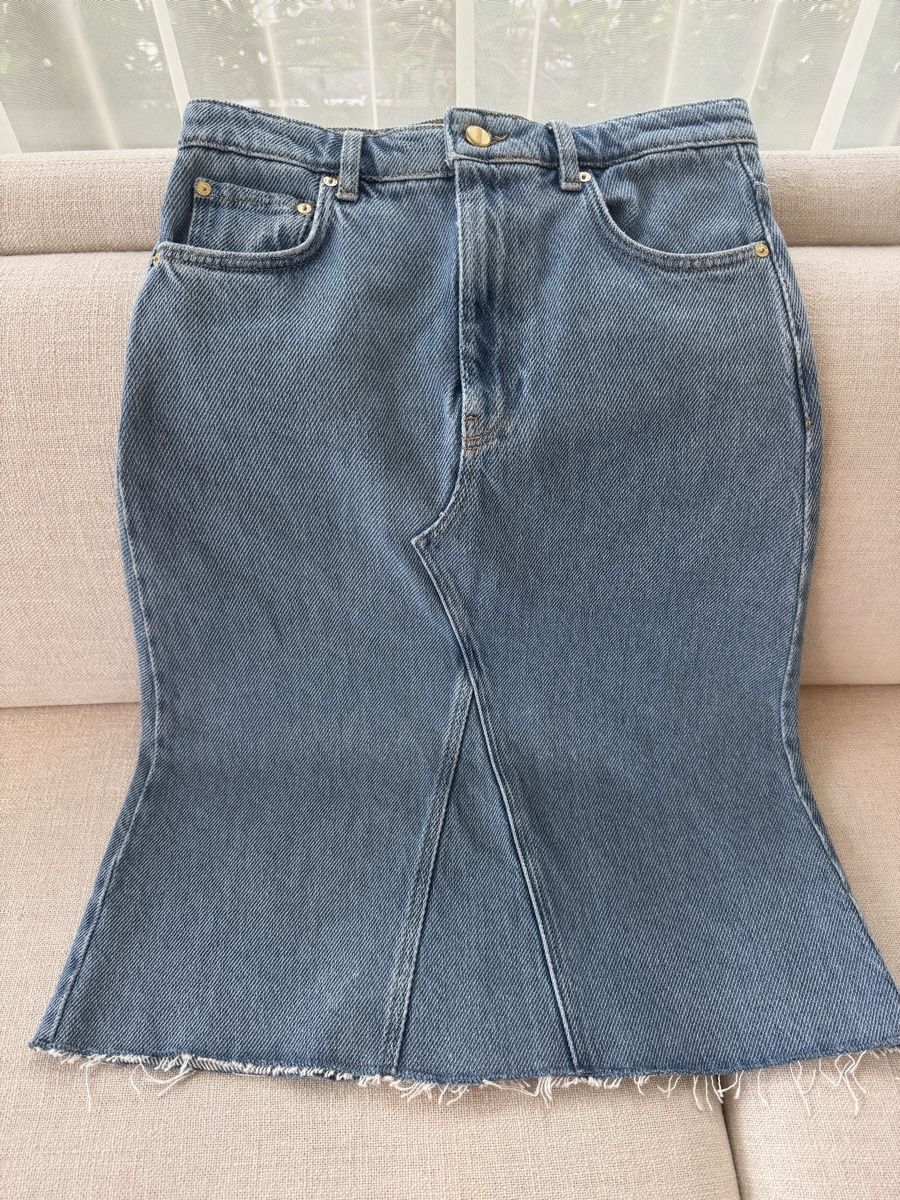 Ganni Röcke: Denim skirt, NEU, designer Ganni – Neu (gemäss Beschreibung) aus Freienbach von sat_yny8