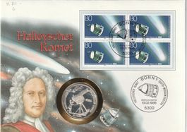 Numisbrief Halleyscher Komet 1986