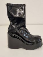 Bottines à plateforme en vinyle