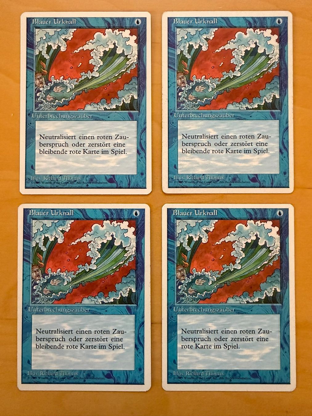 Magic The Gathering Carte collezionabili: 4x Blauer Urknall // Blue Elemental // 4th Edition // Magic – Usato da Binz venduto da Tempelritter