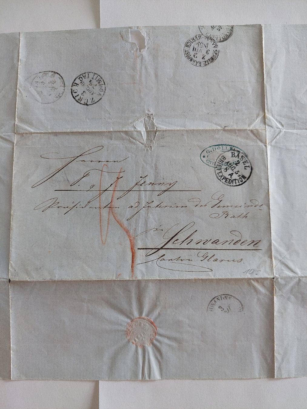 Timbri: Historischer Brief Schweiz 1859 mit Stempel – Usato da Härkingen venduto da Laaleeluu15 1