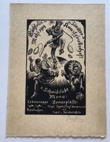 Theo Glinz (1890-1962), Orig. Holzschnitt, Bächtelismahl ZH