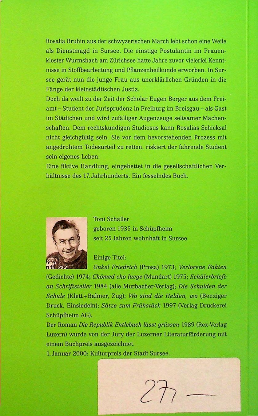 Libri: Toni Schaller Califari oder der schilfgrüne Rock – Usato da Reitnau venduto da Zaomir 1