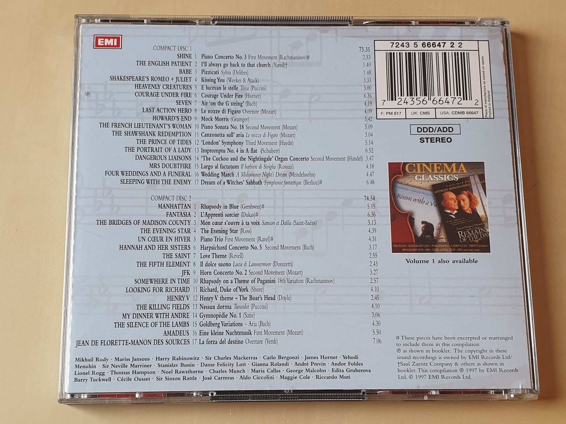 CDs: Cinema Classics – Gebraucht aus Stansstad von collectorsshop 1