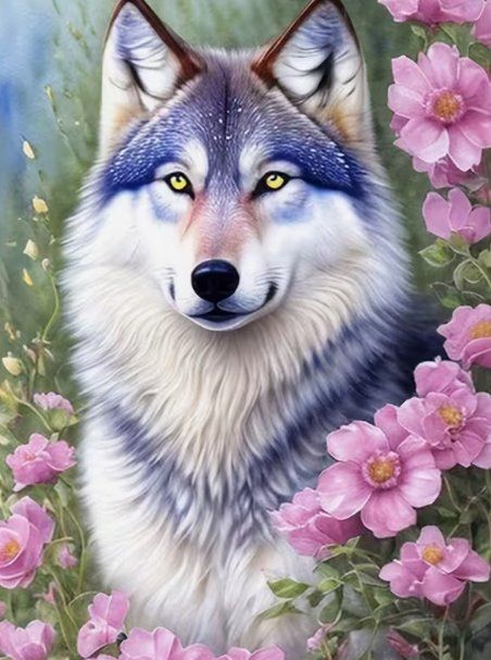 Kit bricolage: Diamond Painting Wolf 38x58cm – Nuovo e nell'imballaggio originale da Obergösgen venduto da Diamond-Painting