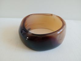 Vintage Lucite Armreif massiv braun 6.8cm Schildpatt - Optik