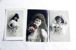 15x JUGENDSTIL - POSTKARTEN, unge Damen, um 1910, gelaufen