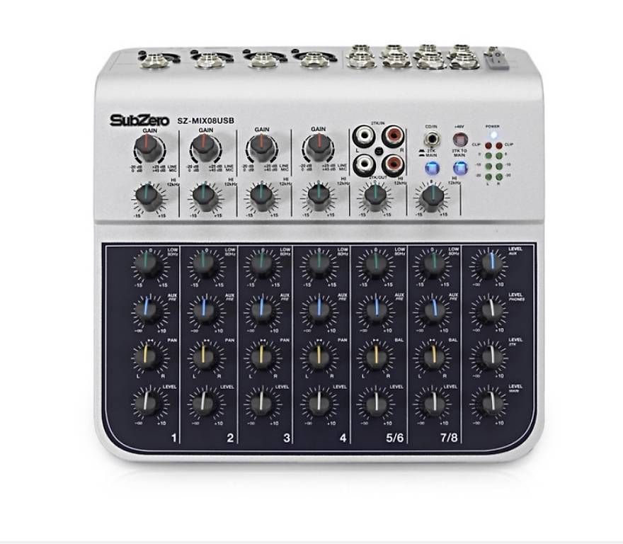 Mischpulte: SubZero SZ-MIX08USB 8-Kanal-USB-Mixer/Interface – Gebraucht aus Zürich von ana_6hg6