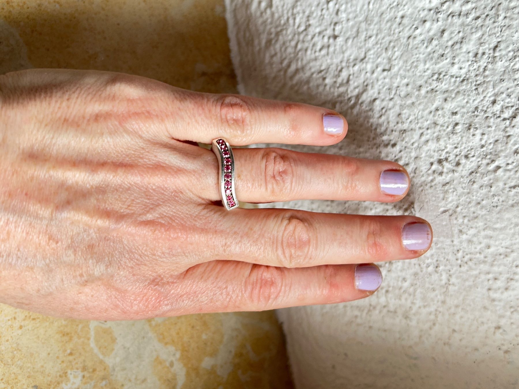 Anelli: Silberring grün/rosa/weiss SWING LINE – Nuovo e nell'imballaggio originale da Dittingen venduto da Bijoubelle 3