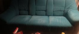 Sofa Petrol Stoff guter Zustand