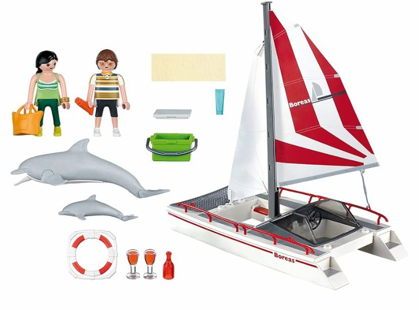 Playmobil Giocattoli: Playmobil 5130 Katamaran mit Delfinen Schiff Boot V – Usato da Belp venduto da Ricardo-J 1