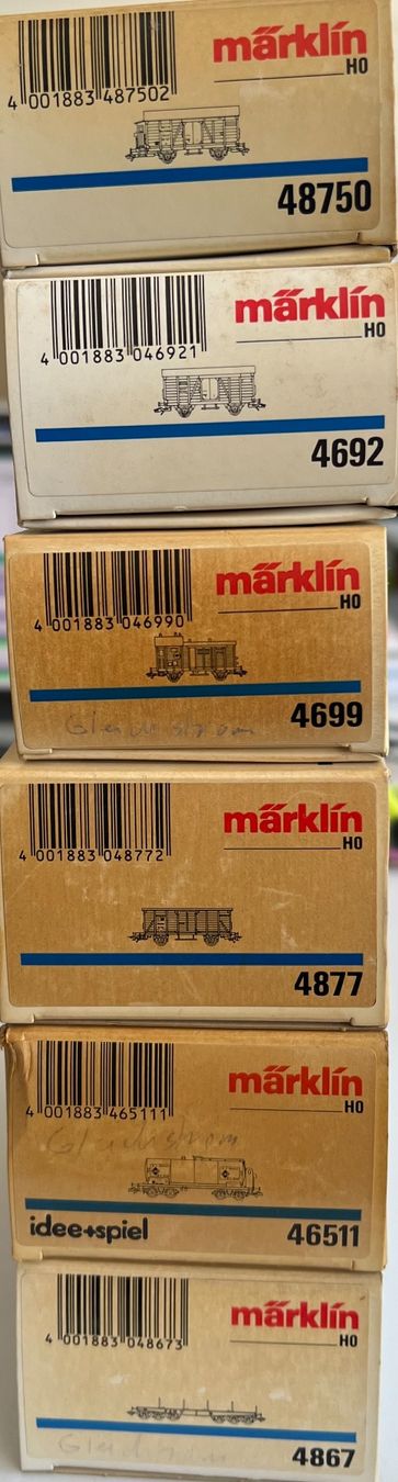 Modellini di ferrovie: 6 Stk. Märklin H0 assortiert – Nuovo e nell'imballaggio originale da Laufen venduto da ric_9vmm 1