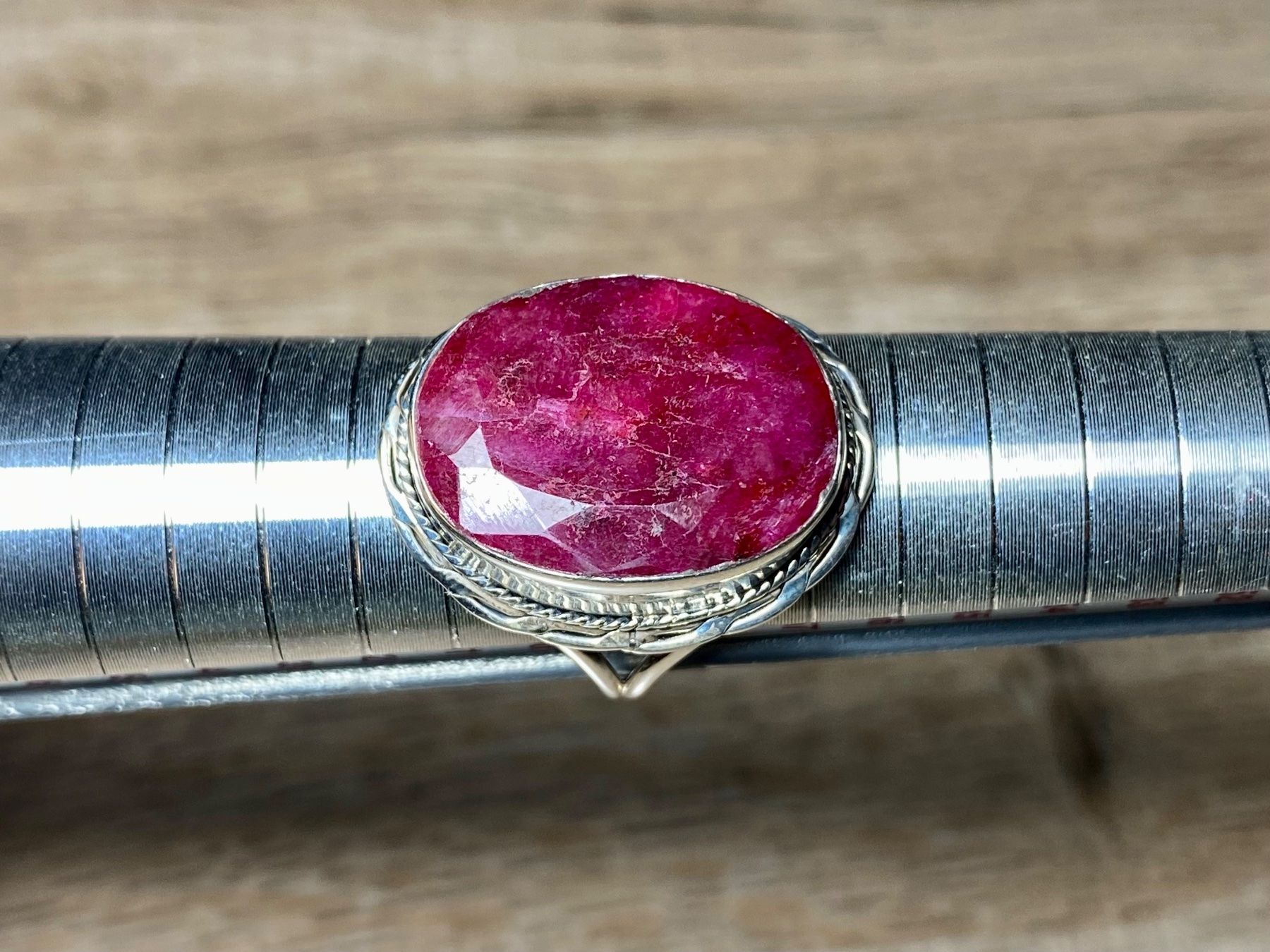 Ringe: orientalischer Silberring mit grossem natürlichem Rubin – Neu und originalverpackt aus Laax von Kiki_Kingdom3 8