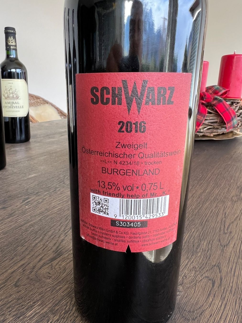Vino: Schwarz Rot 2016 Zweigelt – Nuovo e nell'imballaggio originale da Weesen venduto da Elmax1 1
