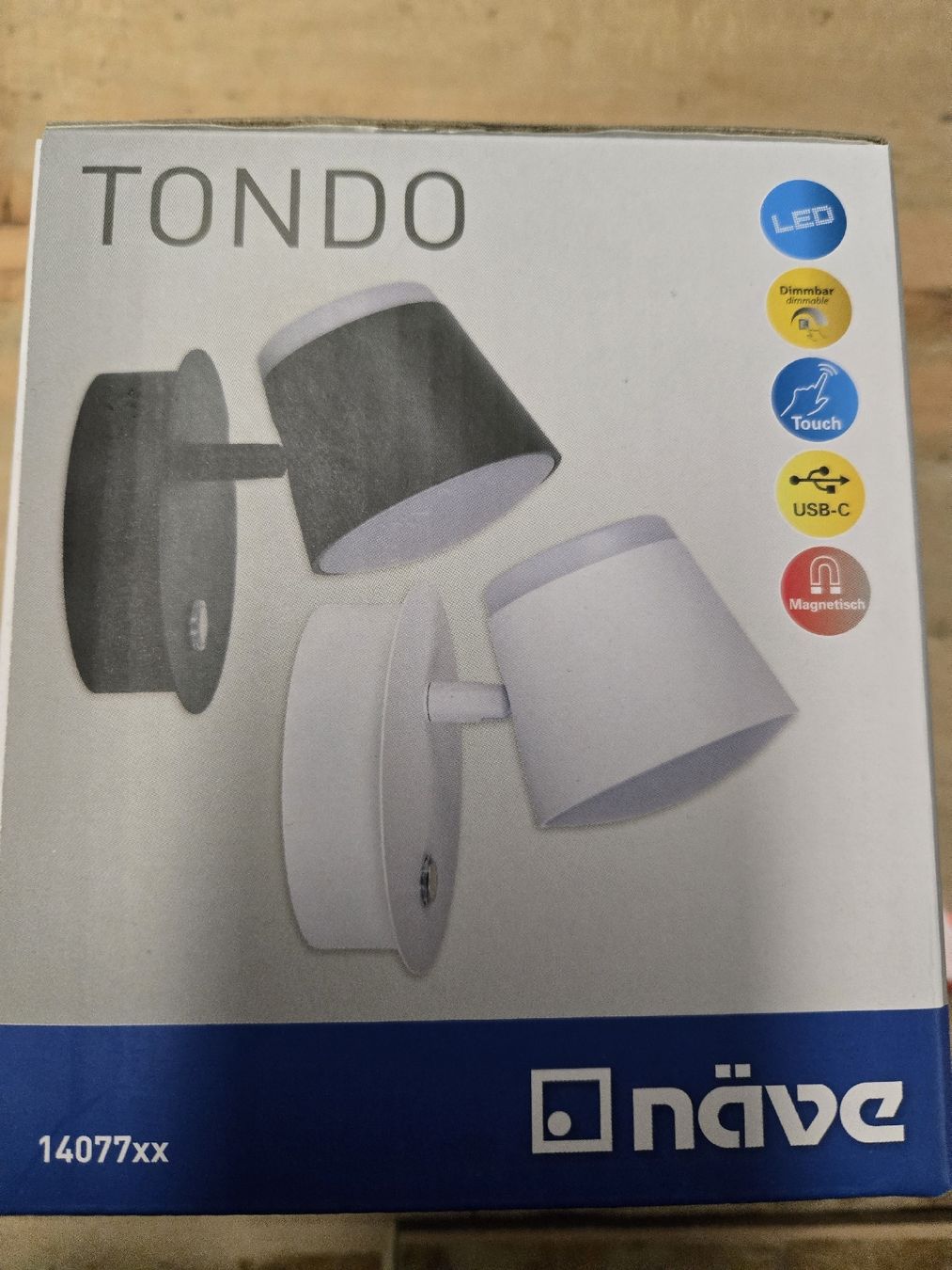 Lampen: Trendige wandleuchte - schwarz USB C magnetisch, dimmbar – Neu und originalverpackt aus Lüchingen von Mx1975