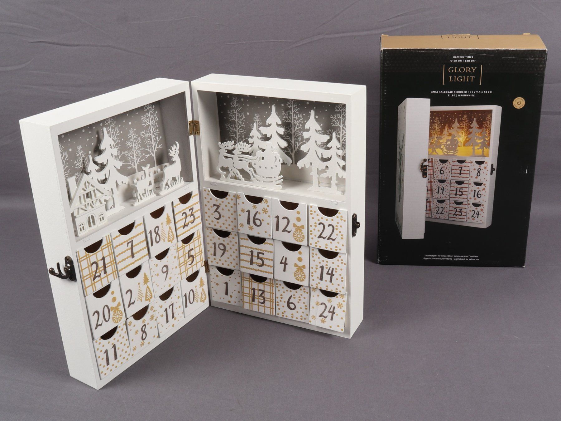 Calendari: GLORY LIGHT Adventskalender Rentier – Nuovo (secondo la descrizione) da Steinen venduto da Restwert_Steinen