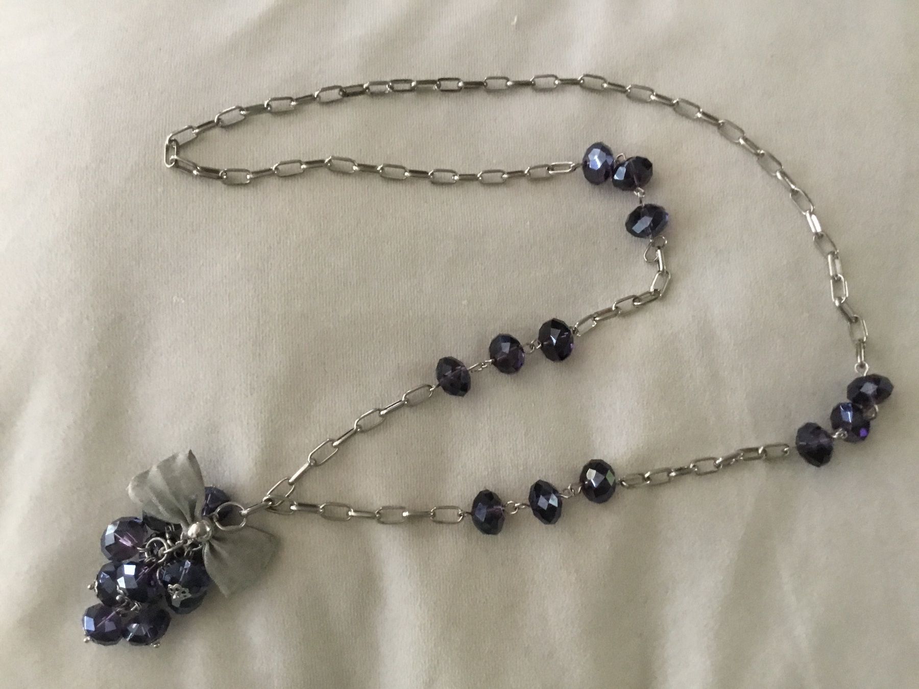 Ketten: Long collier original perles de verre gris rose – Neu (gemäss Beschreibung) aus Le Landeron von nic_8hd5