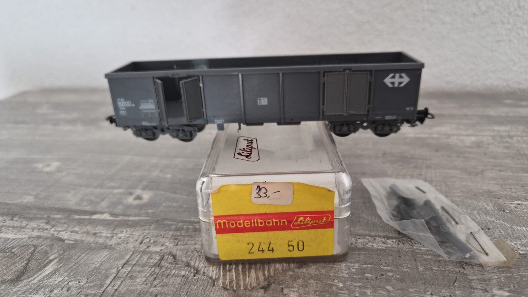 Fleischmann Modelleisenbahnen: 1 x Liliput H0 SBB CFF Hochbordwagen 244 50 Eaos, top in OVP – Neu (gemäss Beschreibung) aus Dielsdorf von Haesi0 2